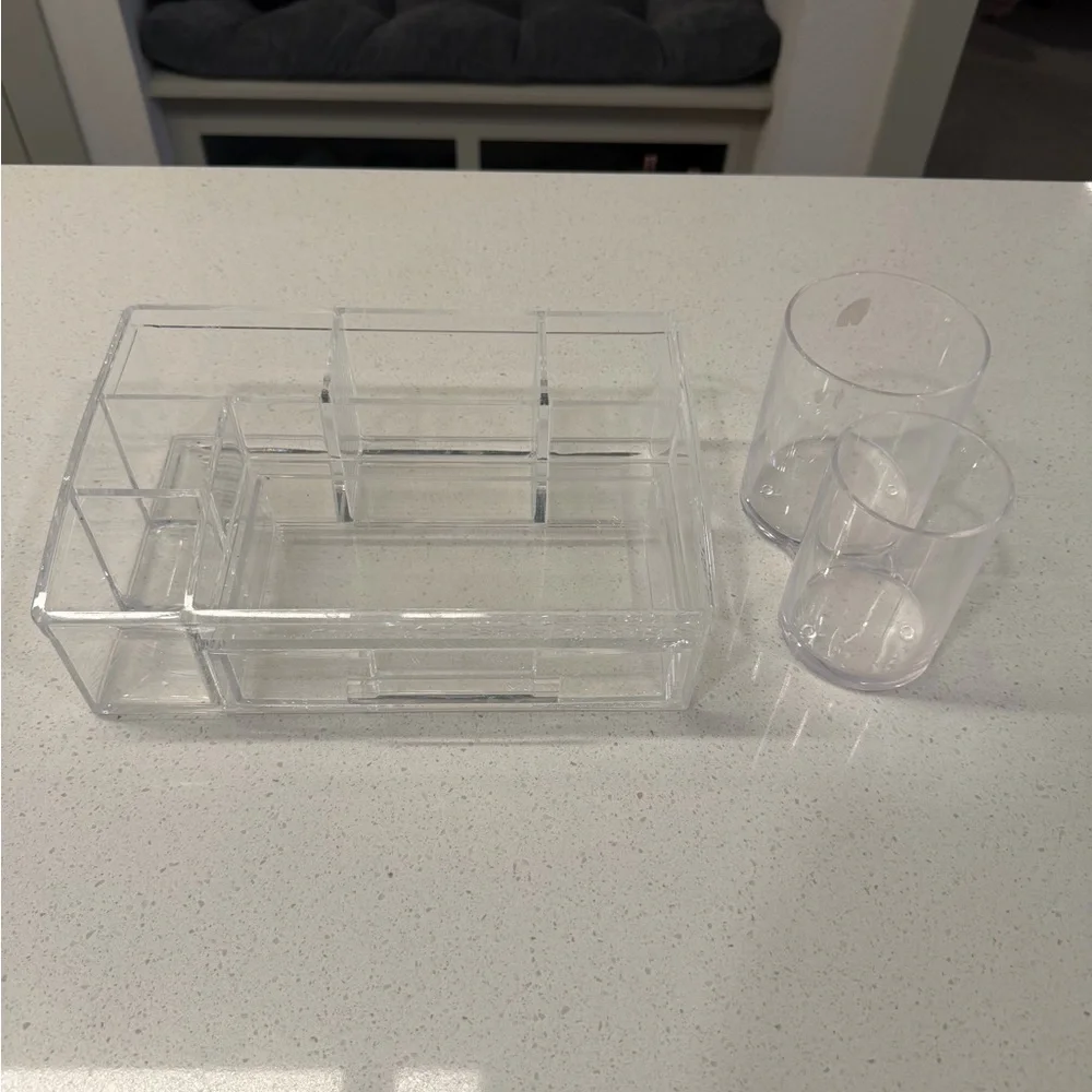 Clear Acrylic Organizer - Makeup & Office Storage